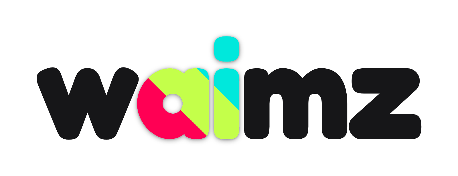Waimz logo, tricolour, transparent